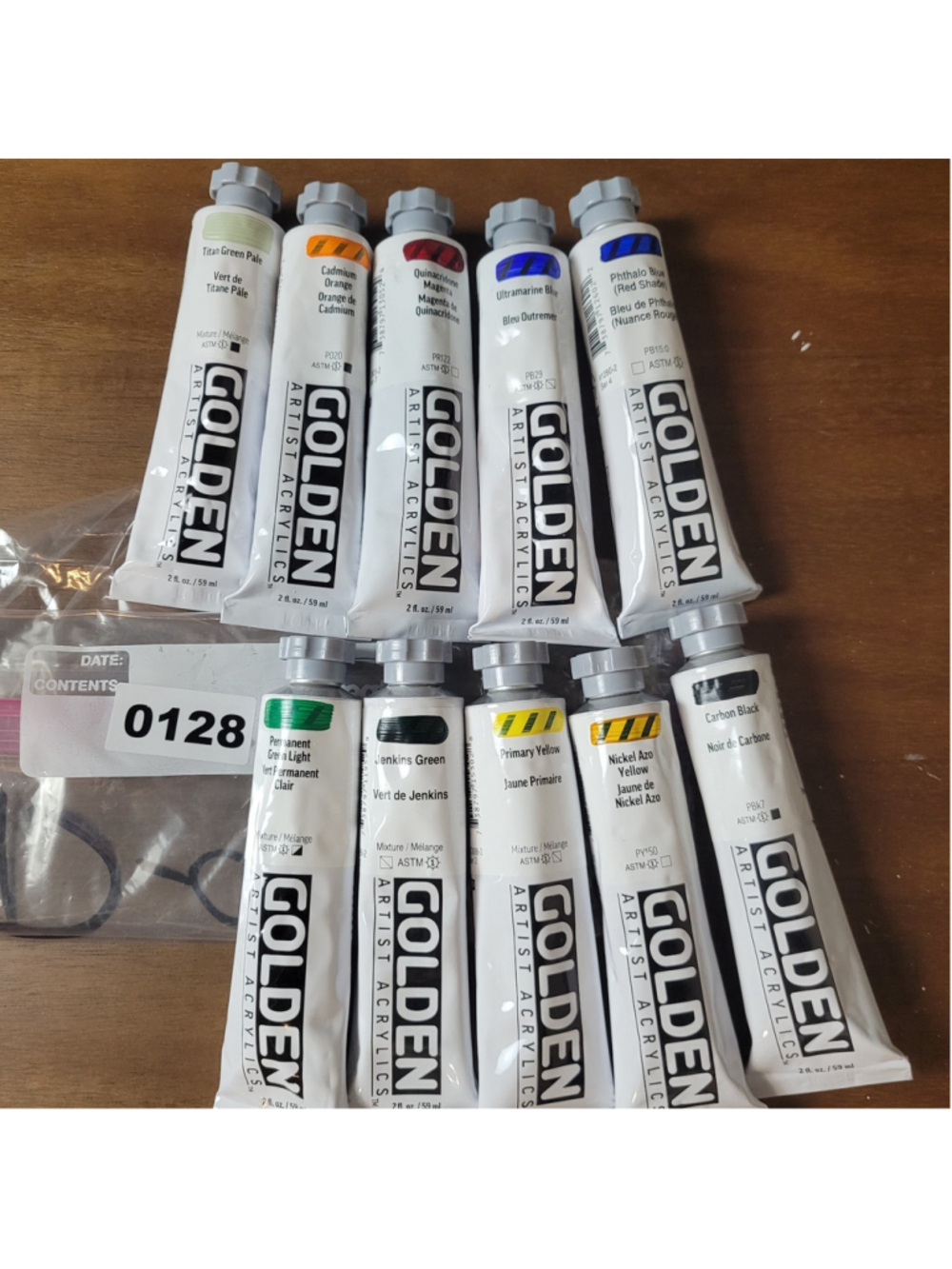 #128 Golden Heavy Body Acrylic Paint 2fl Oz 59ml Lot Of 10